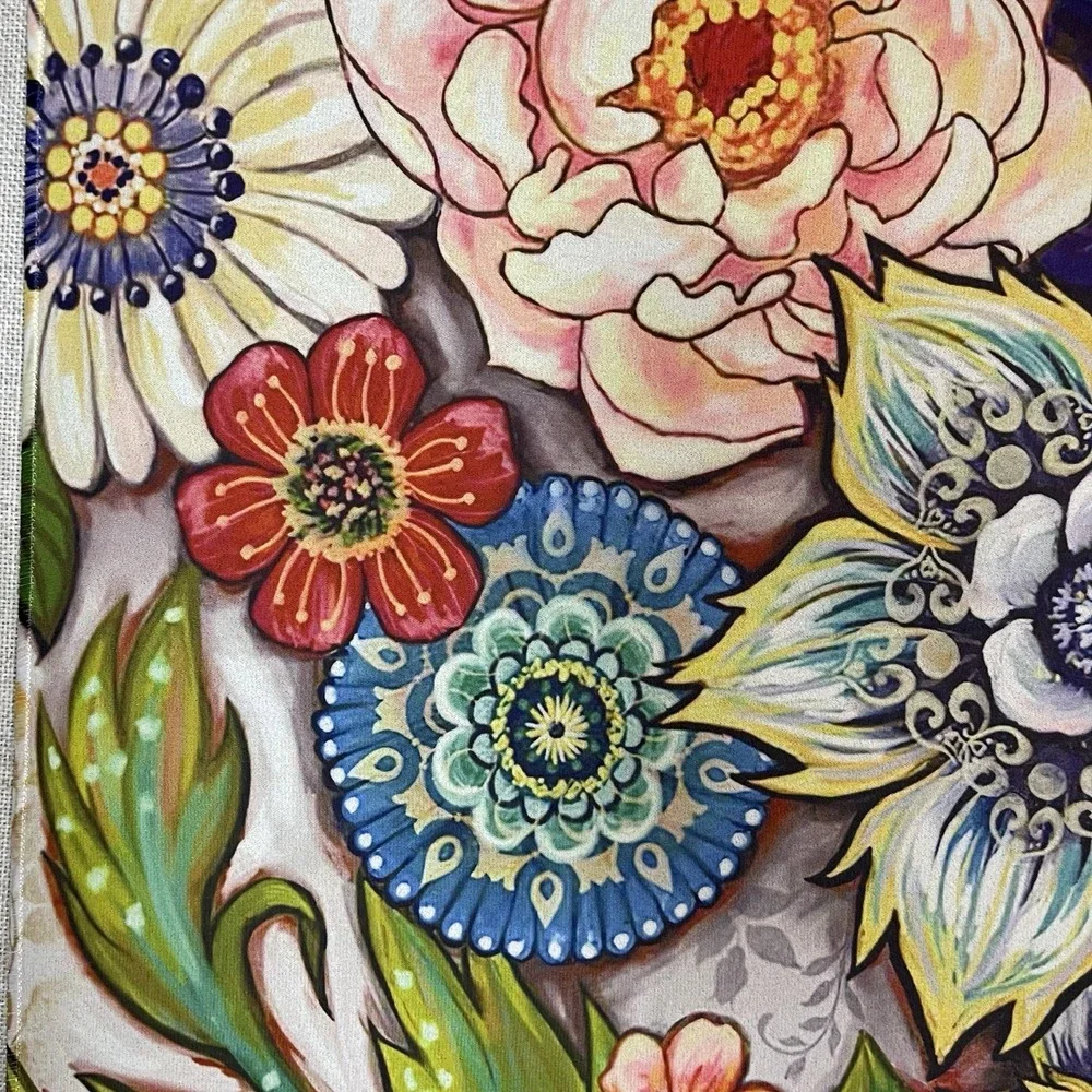 RNIVVI Floral Anti-Slip Low Profile Floor Mat 30x17